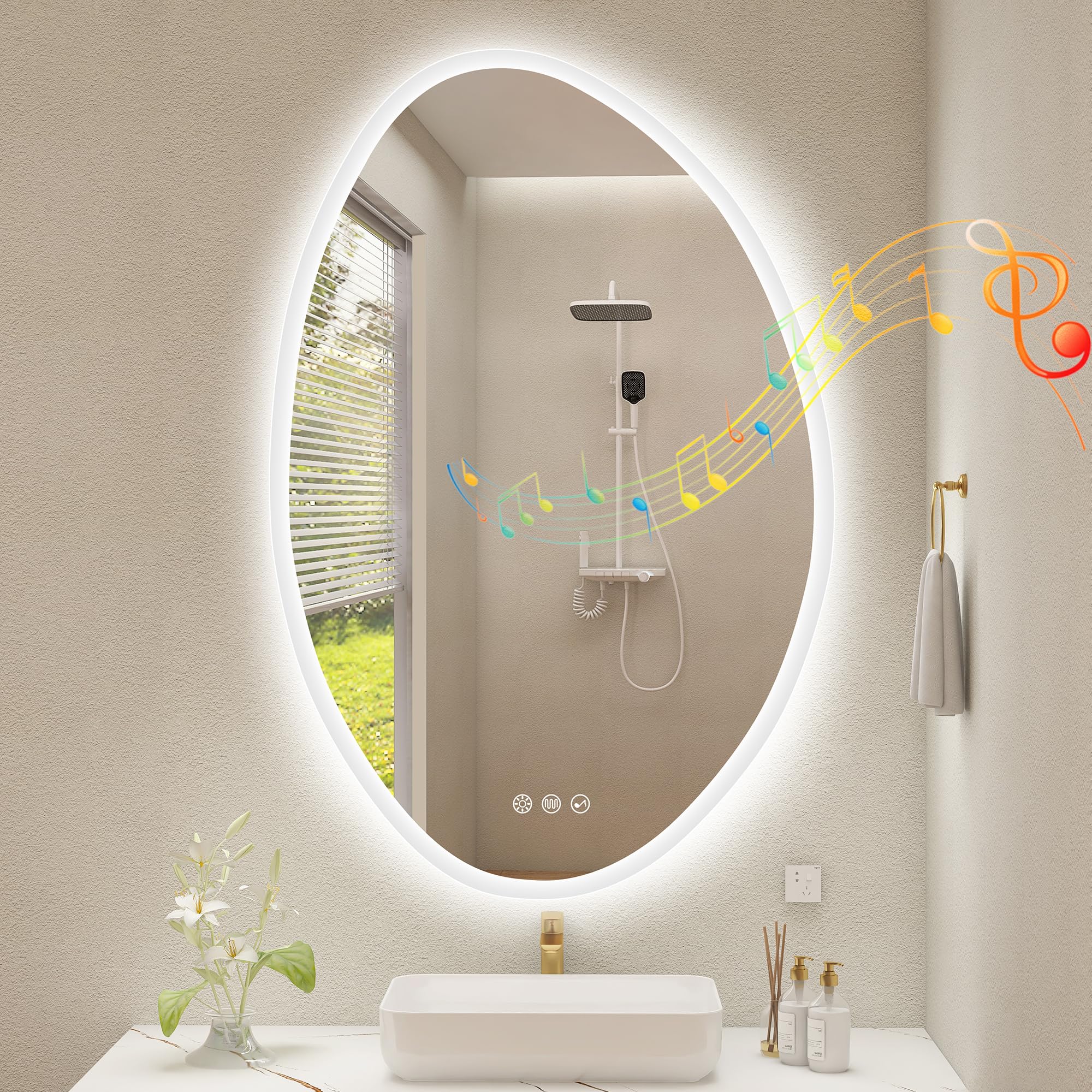 Irregular LED Bathroom Mirror