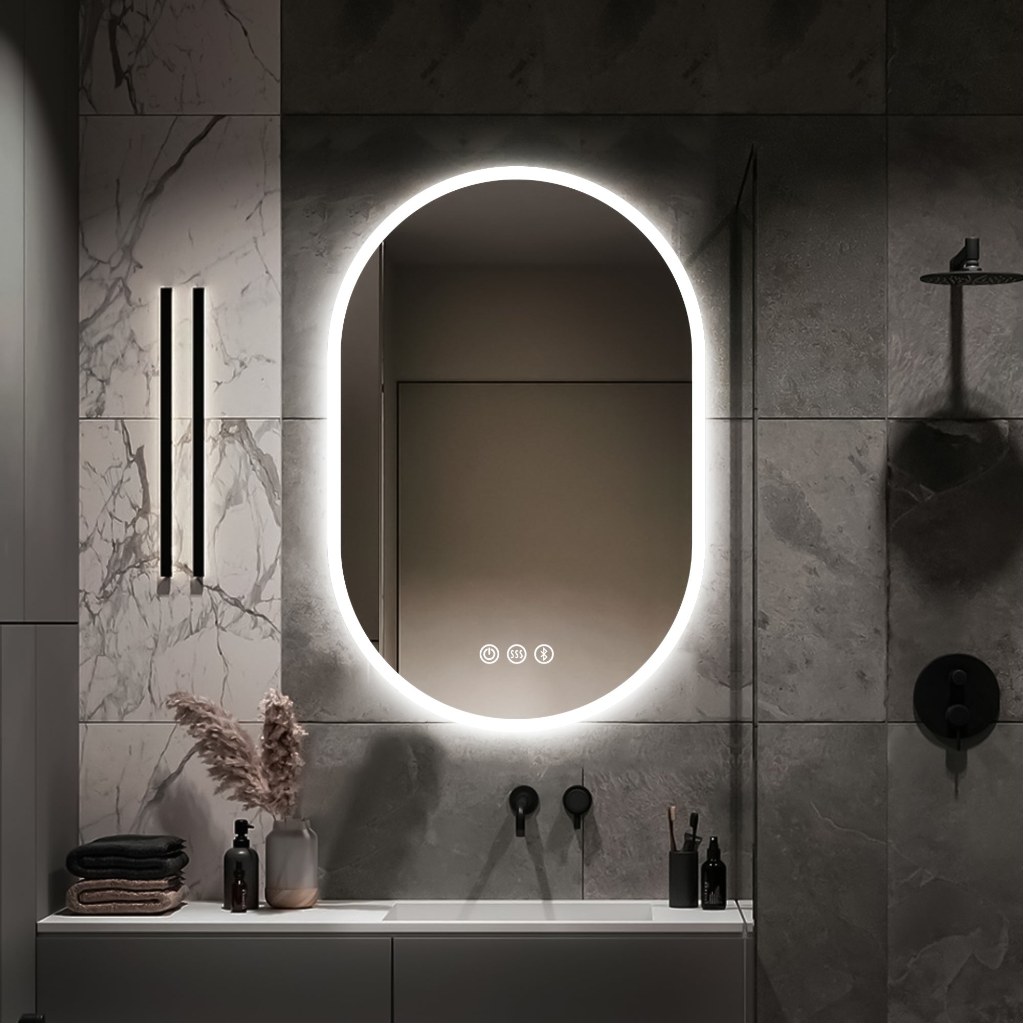 LED Oval Bathroom Mirror