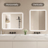 SBAGNO 36x28 Inches LED Bathroom Wall Mounted Mirror