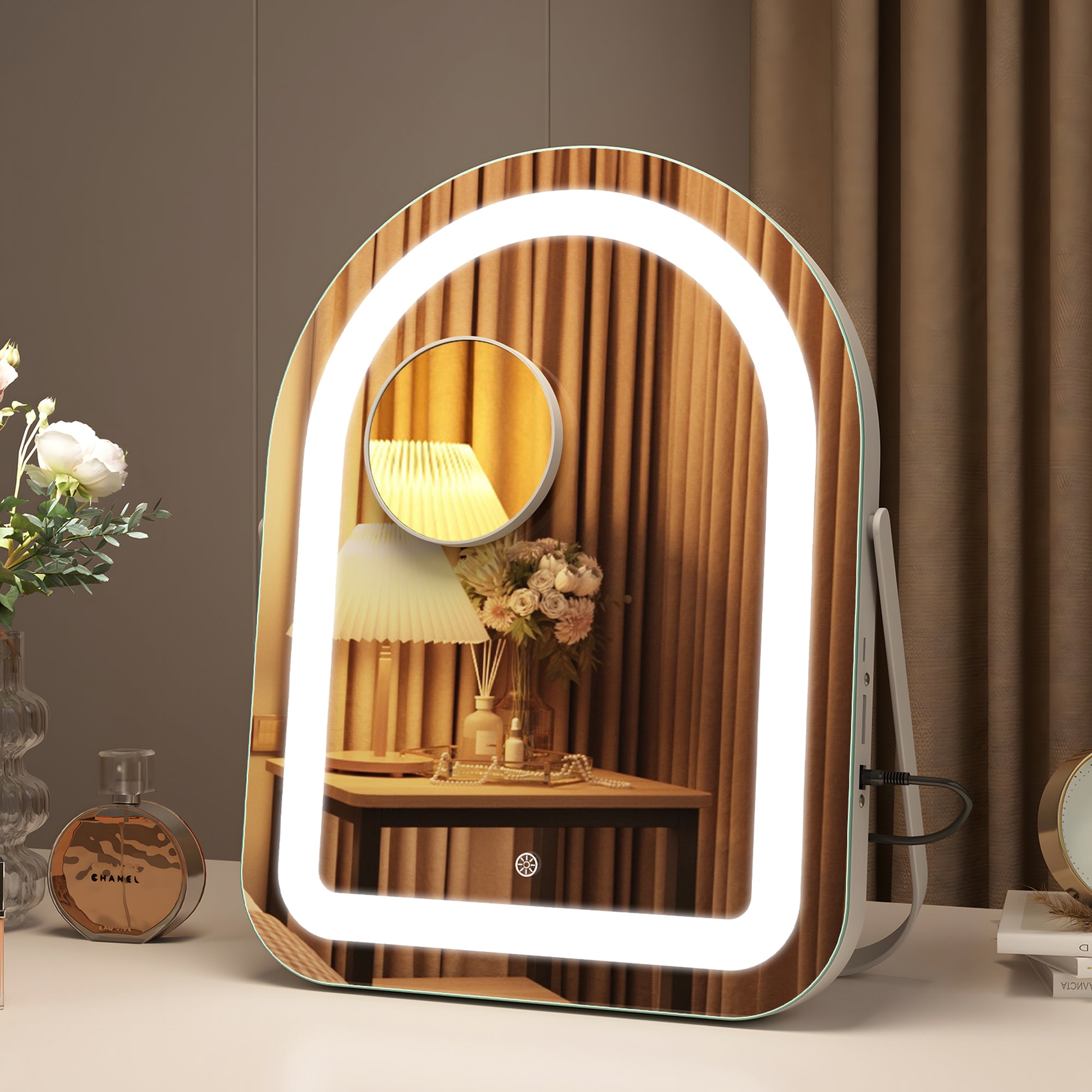 S'bagno 29x37 CM Arched Vanity Mirror with Lights