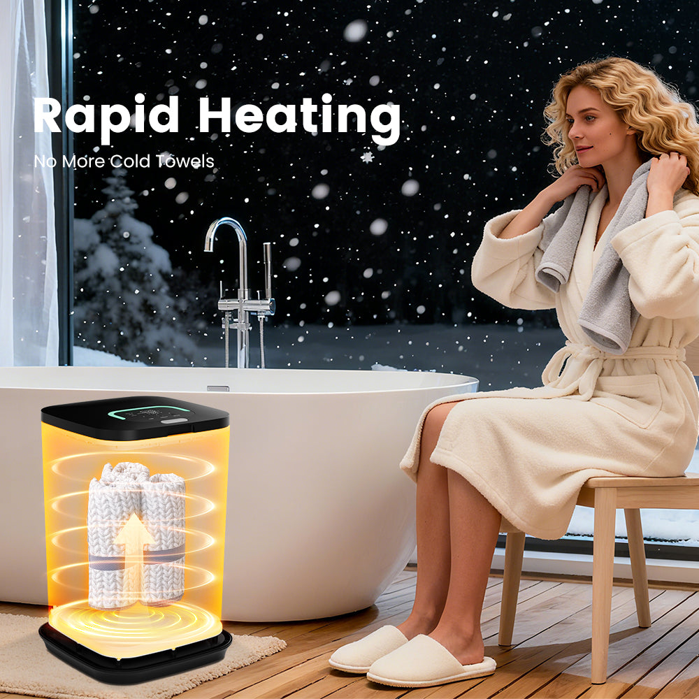 S'bagno Heated Towel Warmers for Bathroom - 22L Large Towel Warmer Bucket