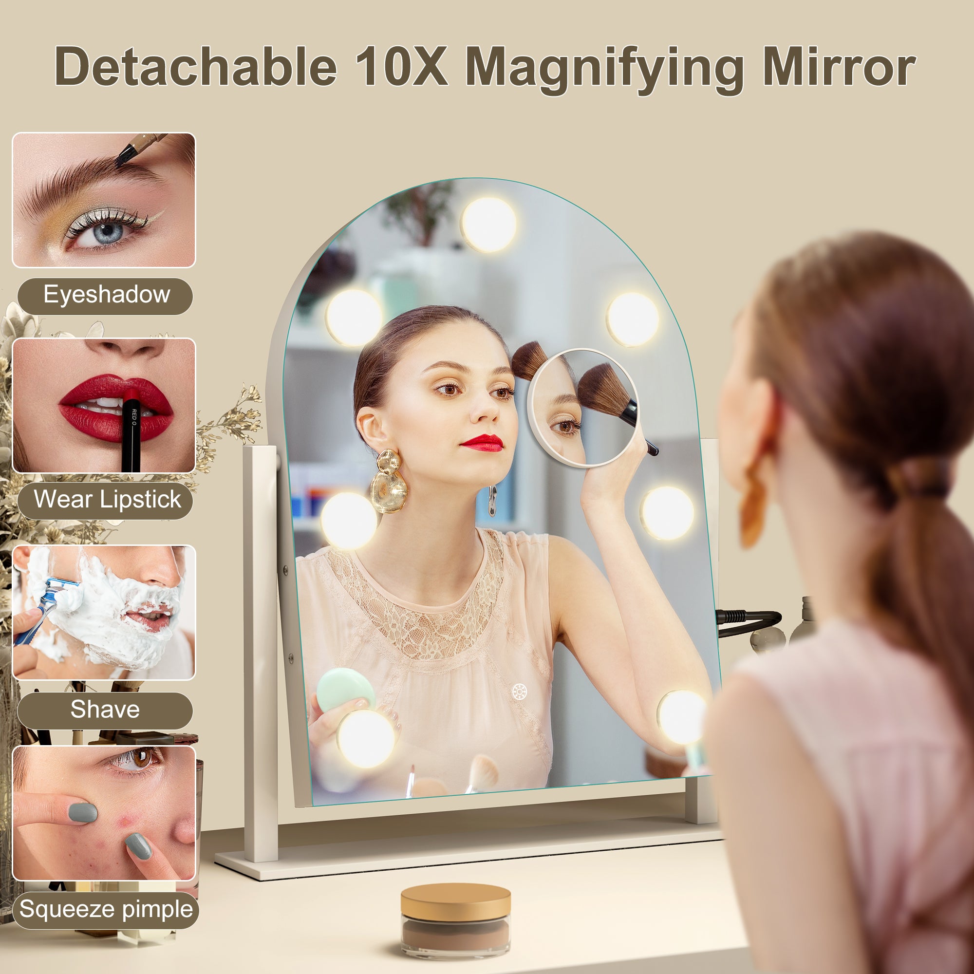 S'bagno 32X37 LED Arched Vanity Mirror