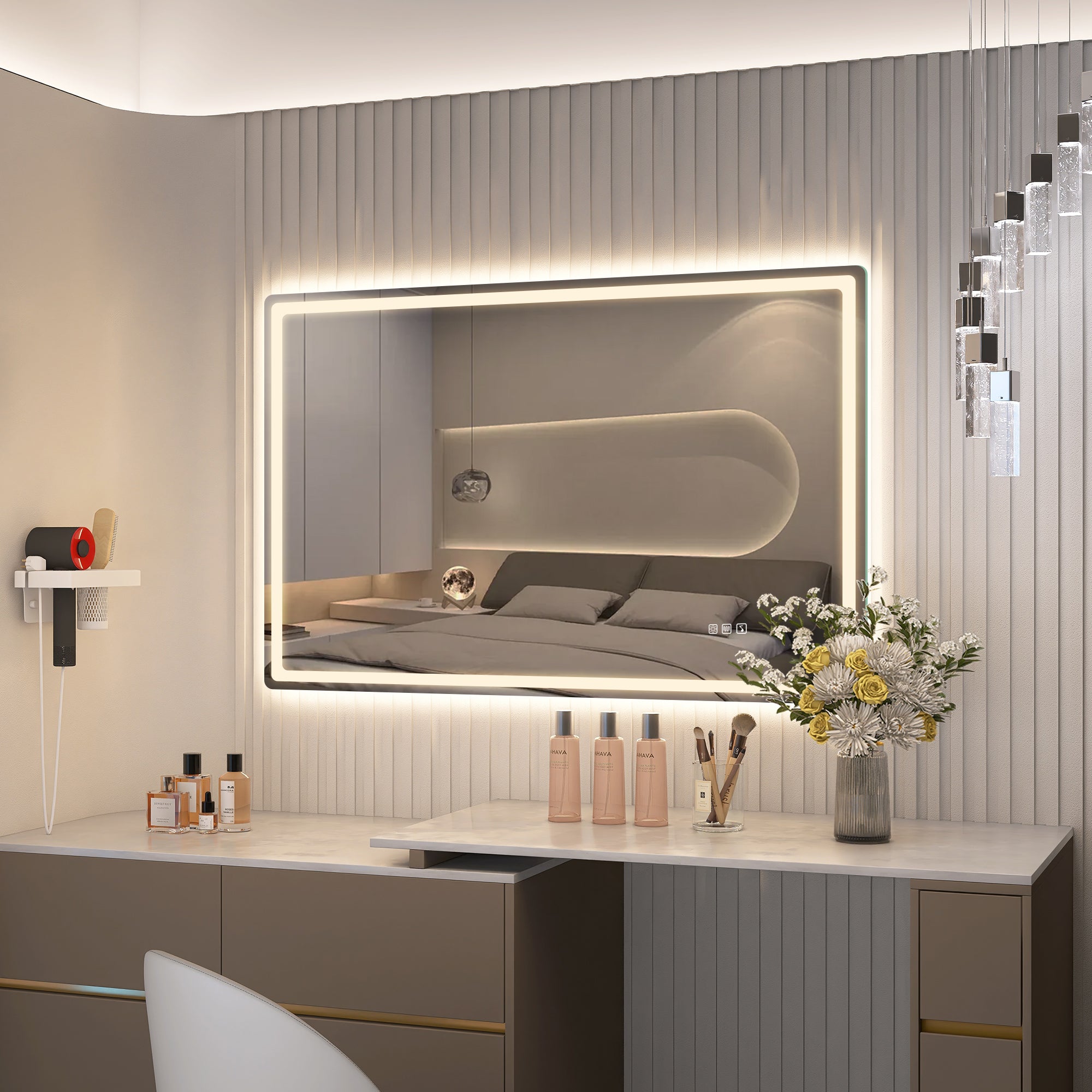 S'BAGNO 28x40 LED-Bathroom-Mirror-with-Bluetooth