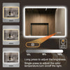 S'bagno 47"x35.2" LED-Lighted-Bathroom-Mirror, Wall-Mounted-Dimmable-Vanity-Mirror, Bluetooth Speaker