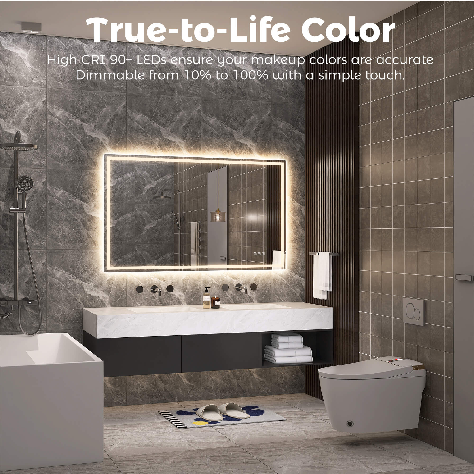 high cri 90+ led best led mirror in your bathroom