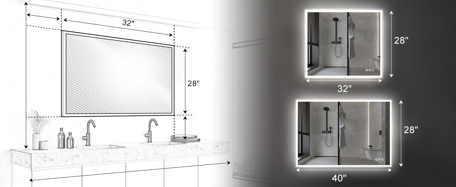 led-wall-mirror-size
